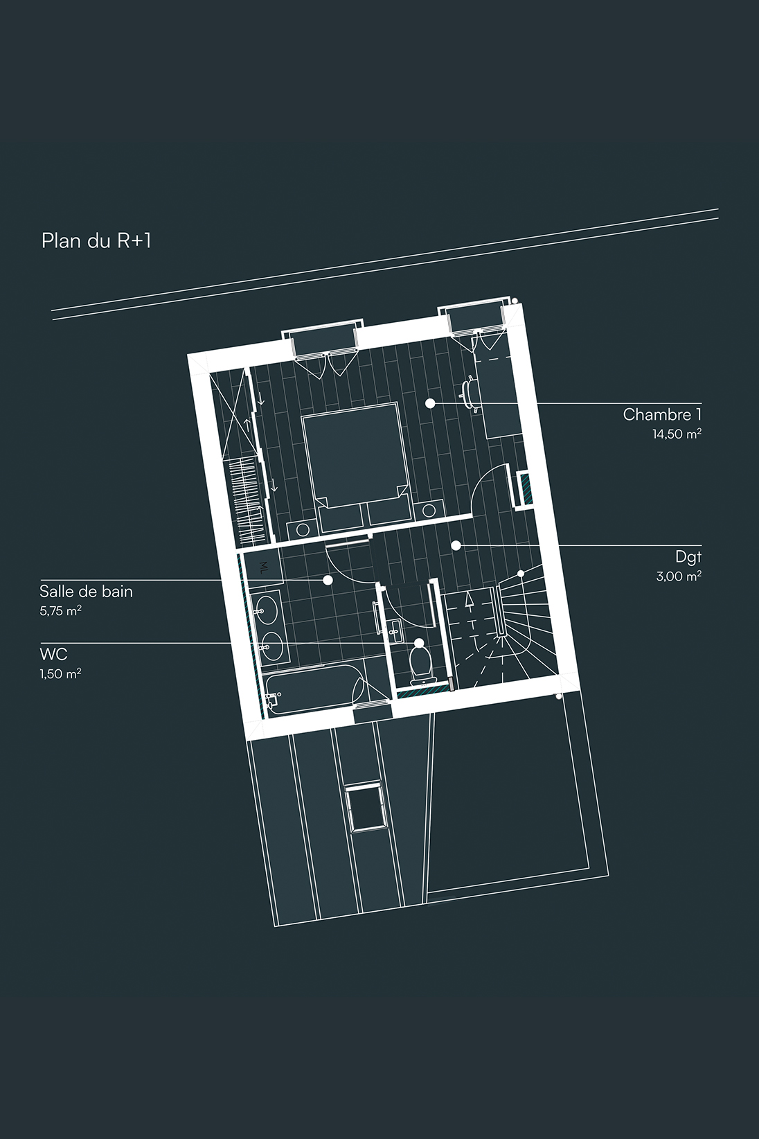 plan R+1 rue madagascar Tours